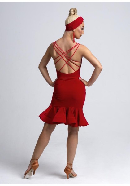 dance skirt - Latin Skirt 16 Red- Primabella DanceWear dance skirt - Latin Skirt 16 Red