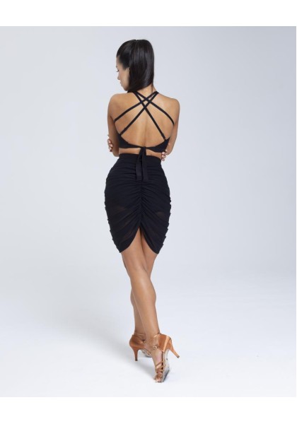 dance skirt - Latin Skirt 06 Black